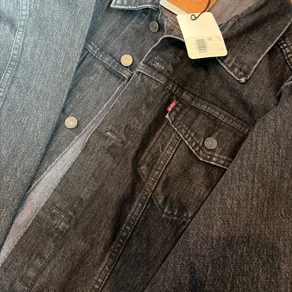 Levi's Charcoal Denim Jacket - Picture 3 of 4